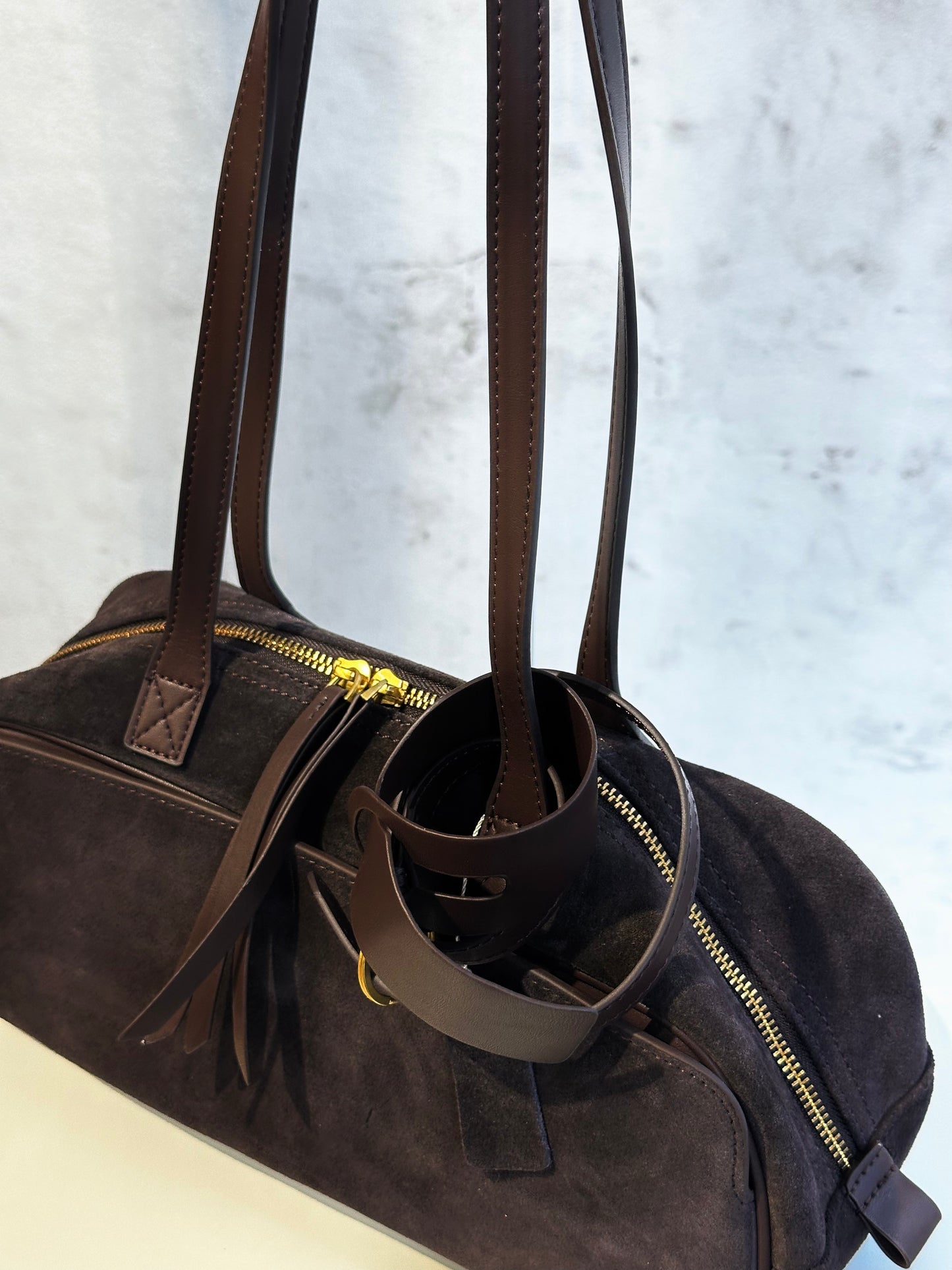 Дамска чанта от естествени материали-кафява