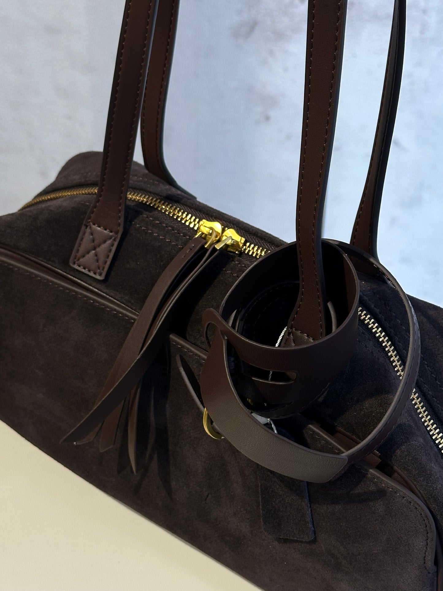 Дамска чанта от естествени материали-кафява