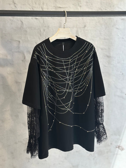 Дамска тениска Lace Contrast
