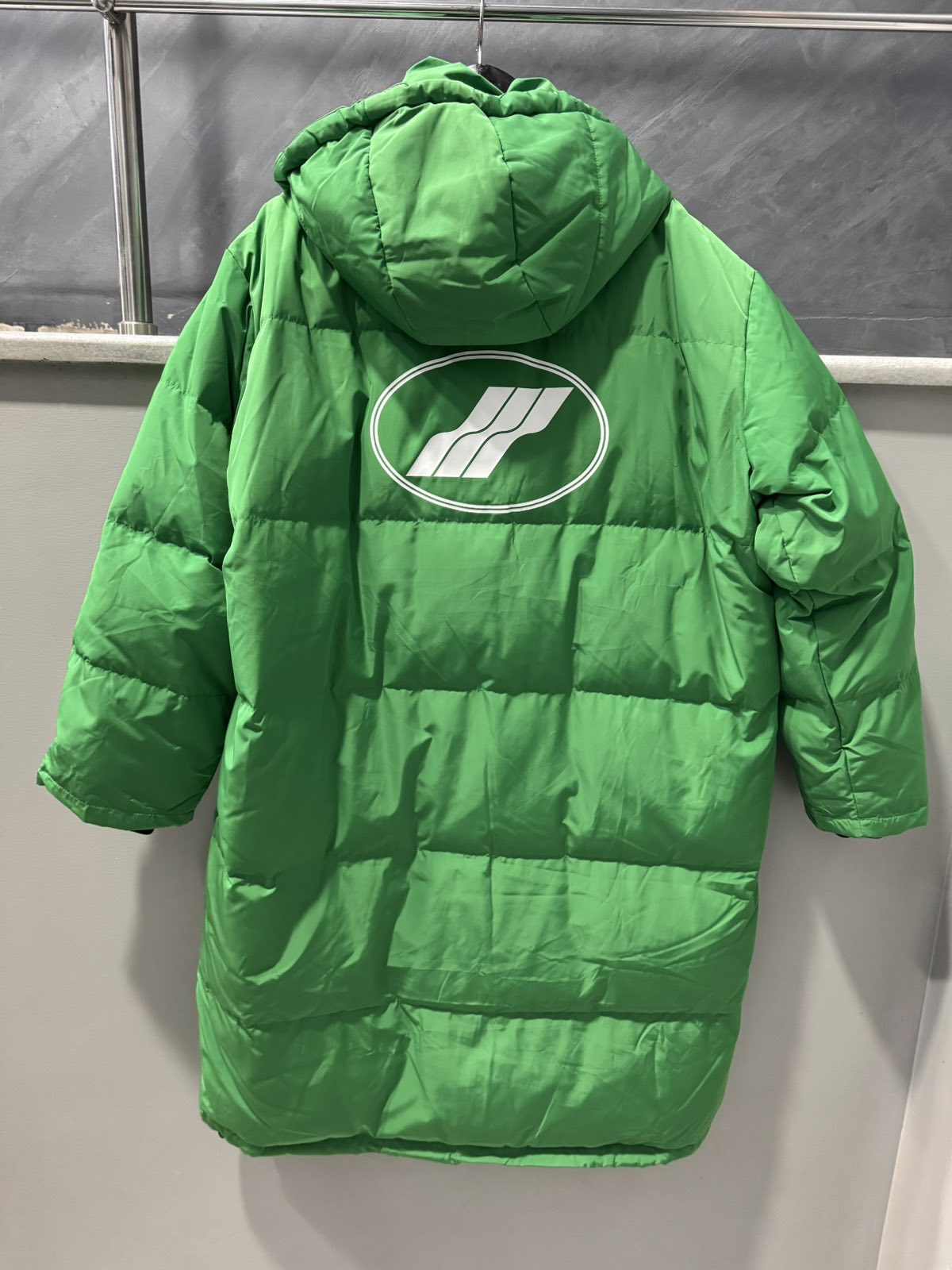 Дамско яке с гъши пух тип шуба-зелено