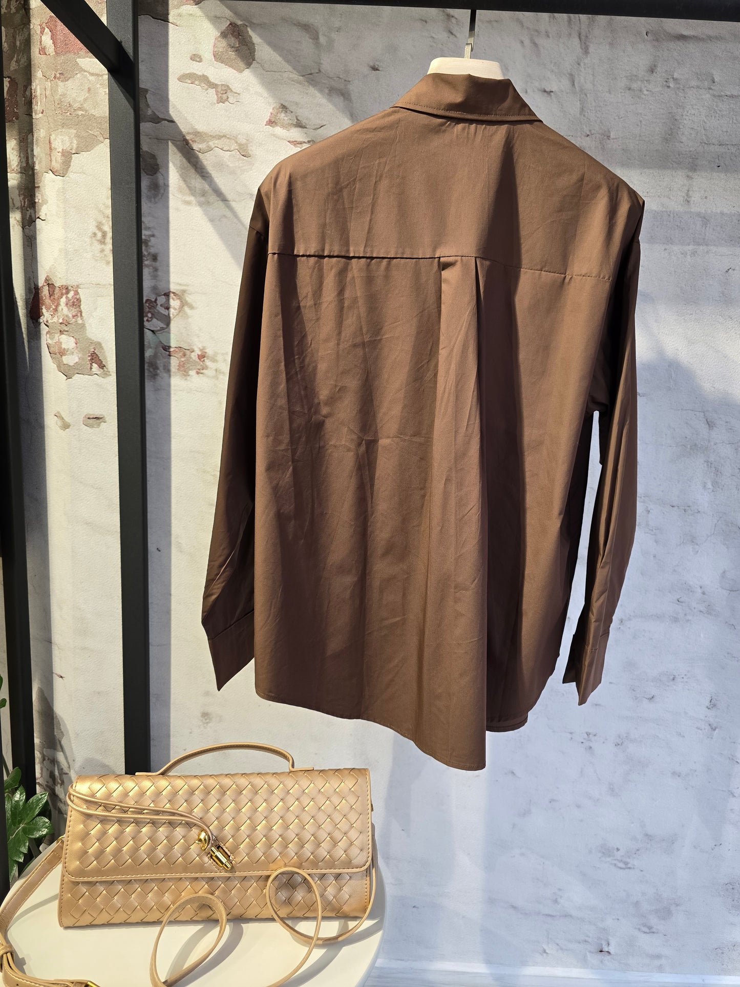 Дамска риза-кафява