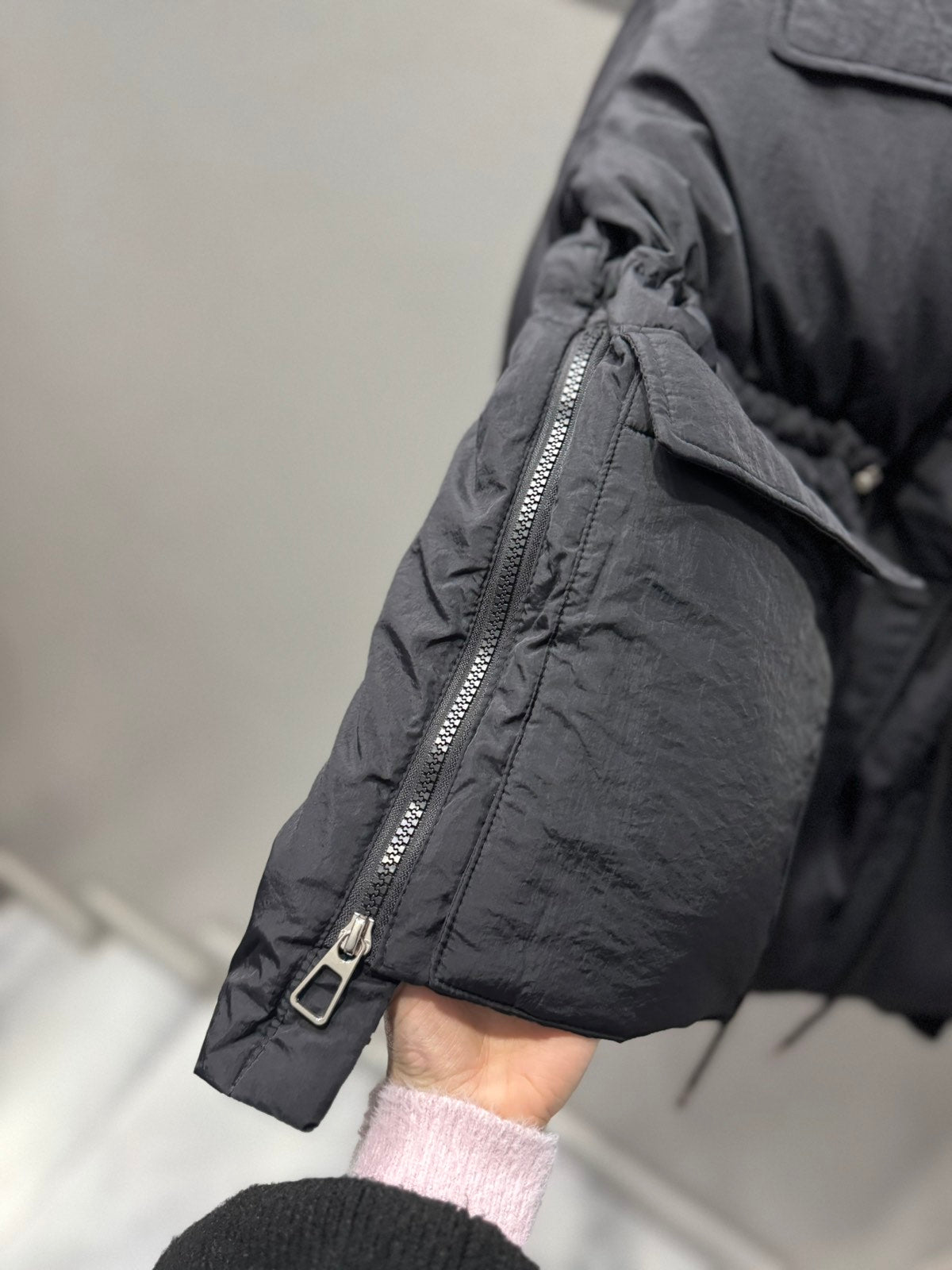 Дамско яке с гъши пух-черно