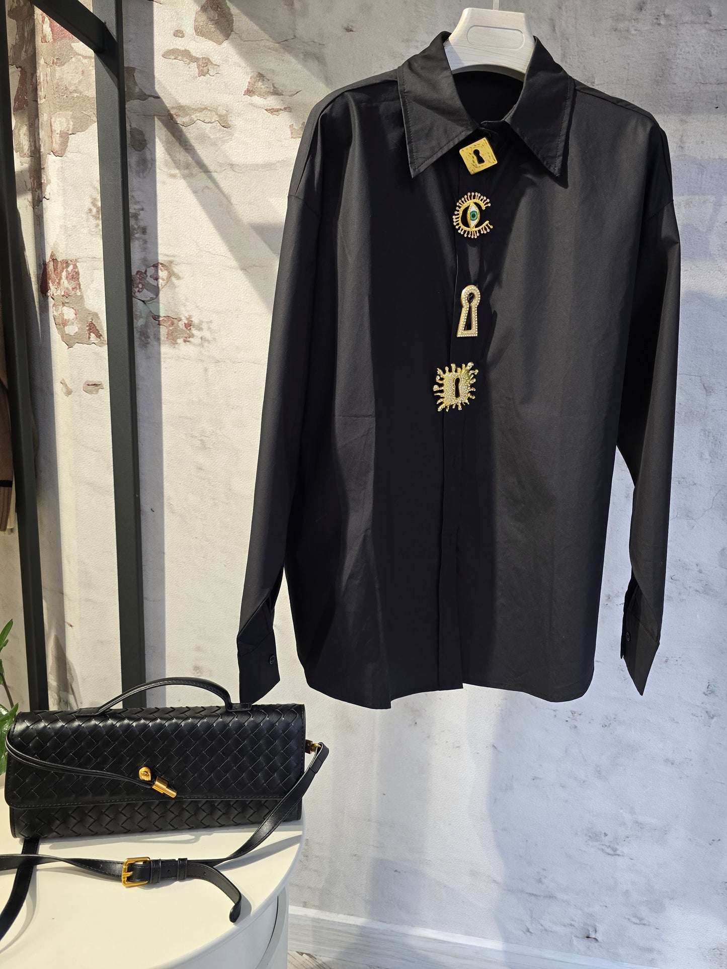 Дамска риза-черна