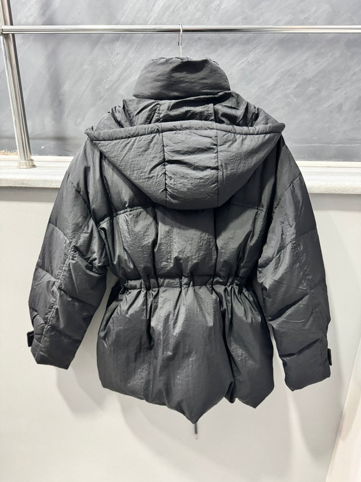 Дамско яке с гъши пух-черно